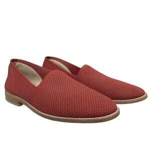 EILEEN FISHER Demi Serrano Brick Red Stretch Knit Flat Loafers Size 9